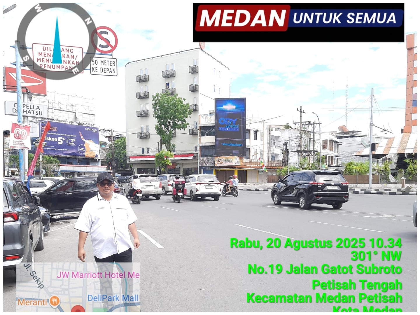 Pemantauan kebersihan pagi di Jl. Jend. Gatot Subroto