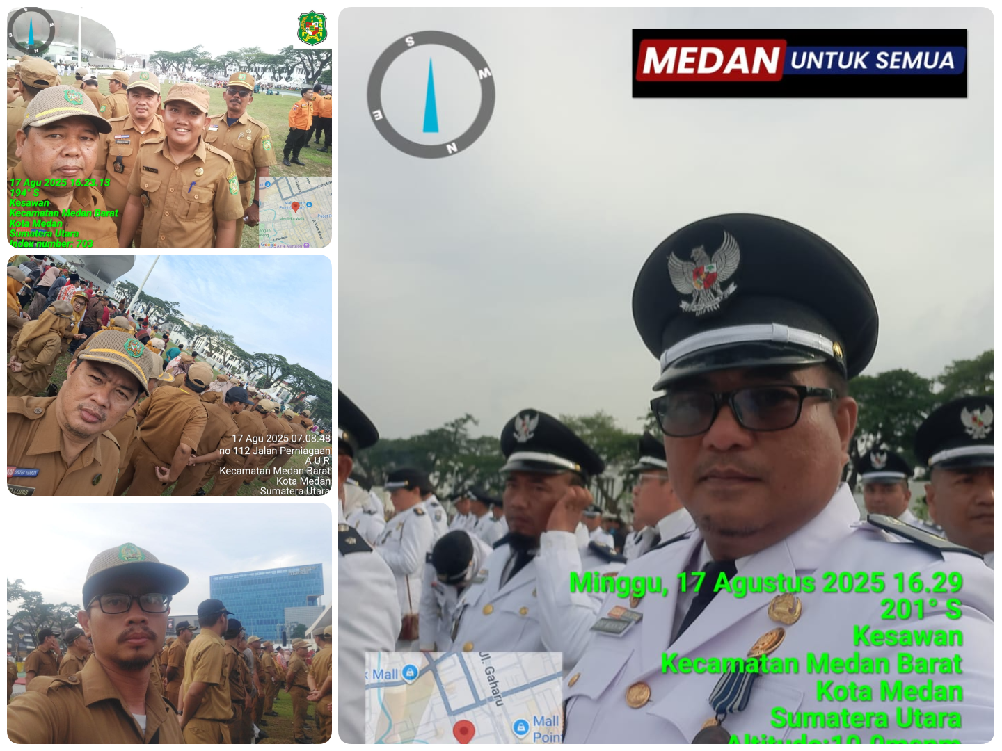 Apel penurunan bendera pada HUT RI ke-80