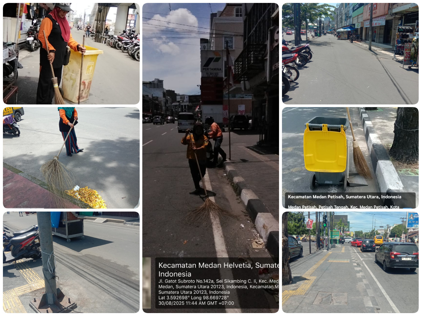 Tim kebersihan Kelurahan Petisah Pengah